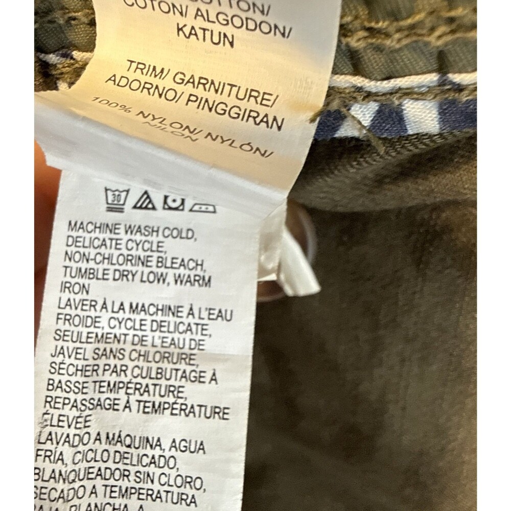 Lucky Brand Olive Military Utility Jacket S Small 7WP3001 Nylon Trim Drawstring - Picture 15 of 16